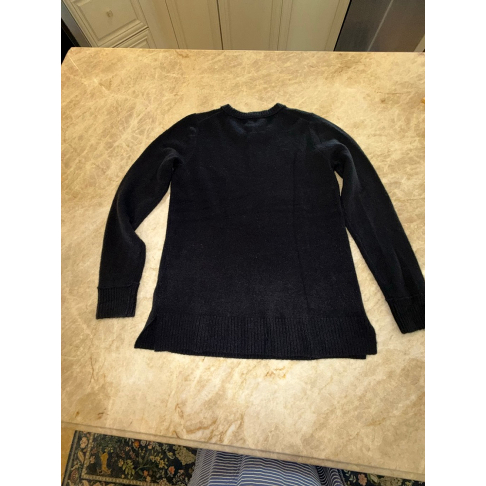 J.CREW Black Crew Neck Sweater S wool boucle Y2K